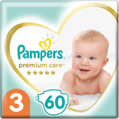 Pampers Πάνες με Αυτοκόλλητο Premium Care No. 3 για 5-9kg 180τμχ