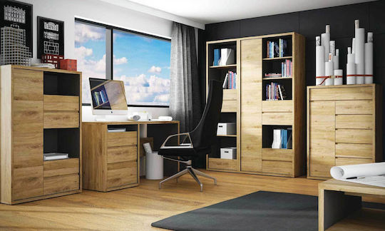 Stockholm Plus Bookcase Beige 86x40x197cm
