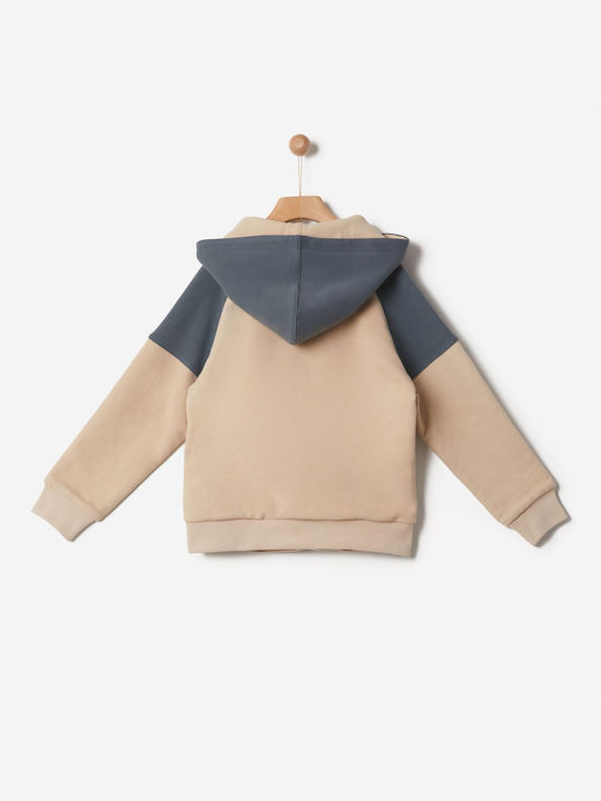 Yell Oh! Kids Sweatshirt Cardigan with Hood Beige