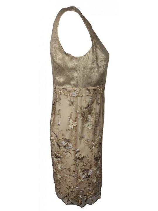 Vagias 1603-134 φόρεμα χρυσό
