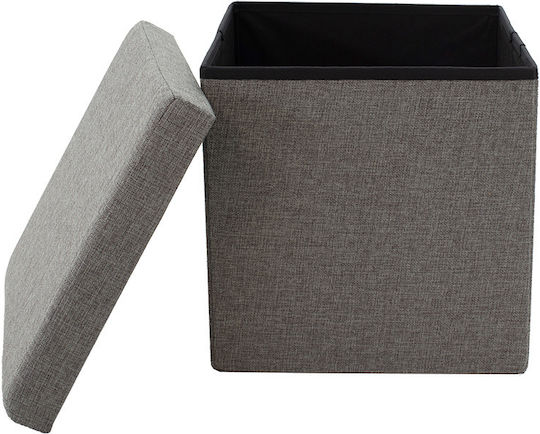 Табуретка Дневна стая Текстил Crystal Сив 38x38x38бр