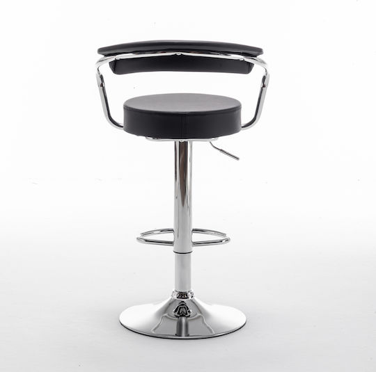 Hocker Bar Peli mit Rückenlehne & Höhenverstellbar Schwarz 51x50x83cm