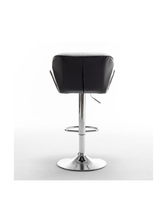Drash Bar Stool with Backrest & Adjustable Height White 54x52x109cm
