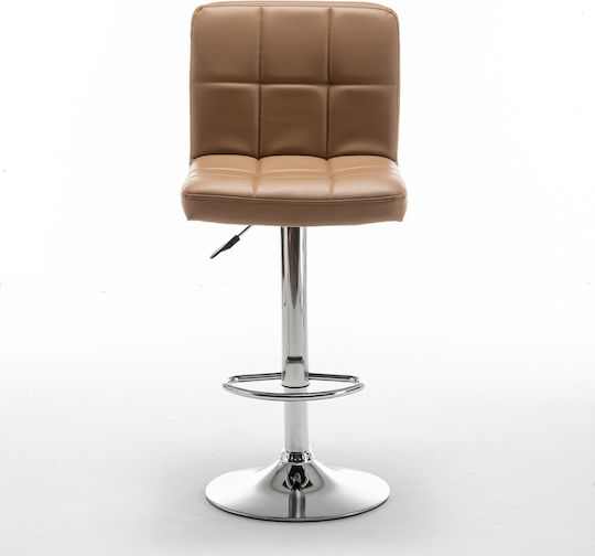 Barhocker Din mit Rückenlehne & Verstellbarer Höhe Braun 44x50x92-113cm
