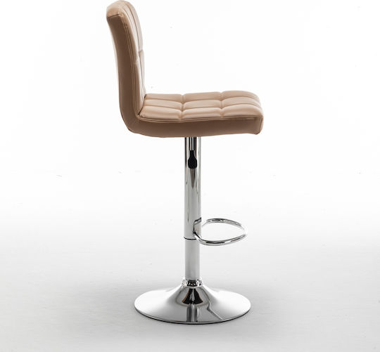 Barhocker Din mit Rückenlehne & Verstellbarer Höhe Braun 44x50x92-113cm