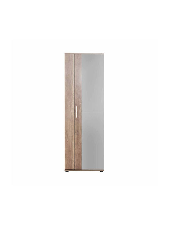 Single Door Wardrobe Ash Grey 60x36x187cm