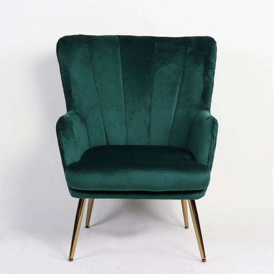 Koldenree Sessel Samt Grün 74x72x91cm
