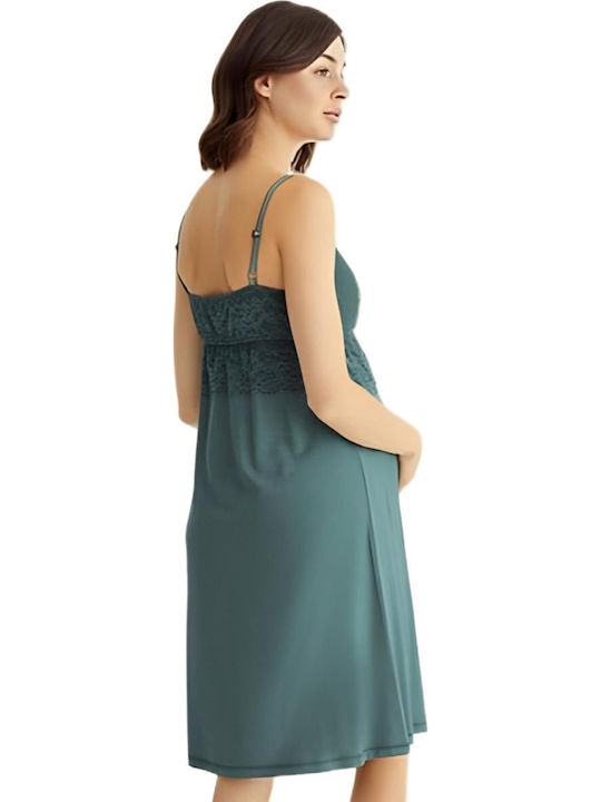 Angel's Secret Nightgown Maternity & Nursing Green