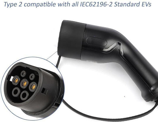 Andaiic Portable 3.5kW Charging Station with Built-in Cable Type 2 (6-16AMP)