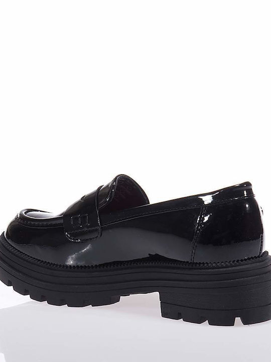 Xti Boys Patent Leather Moccasins Black