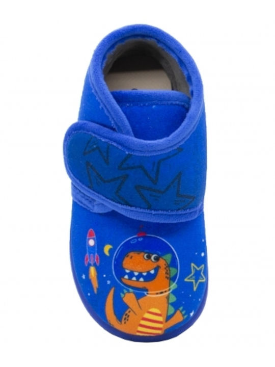 Kinderhausschuhe Stiefel Blau