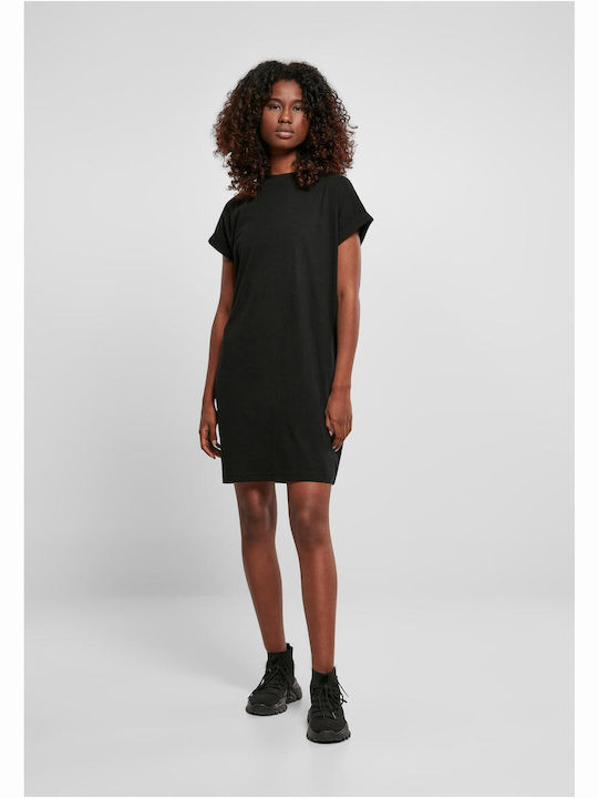 Summer Mini Athletic T-Shirt Short Sleeve Black Dress