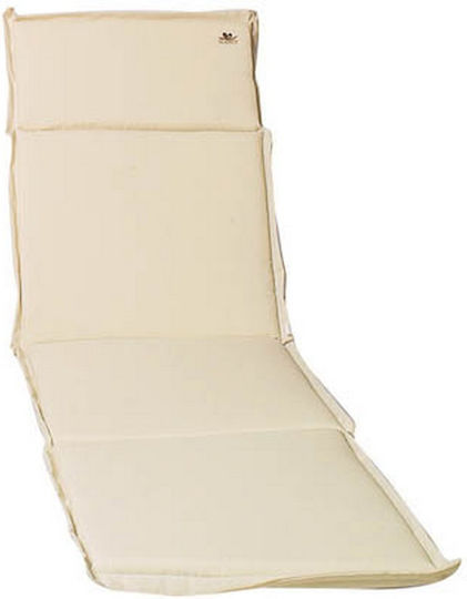 Lianos Waterproof Sunbed Cushion with Backrest Beige 196x58cm