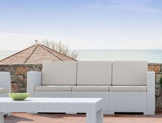 Zita Plus Garden Chair Cushion Monaco White 58x39cm