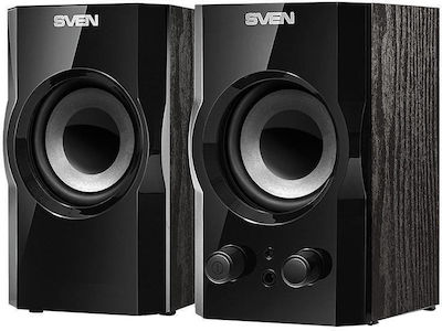 Sven SPS-606 SV-014230 Paar Hi-Fi Lautsprecher Buch selbst 6W 2 Anzahl von Fahrern B8.7xT8.5xH14.2cm. Schwarz