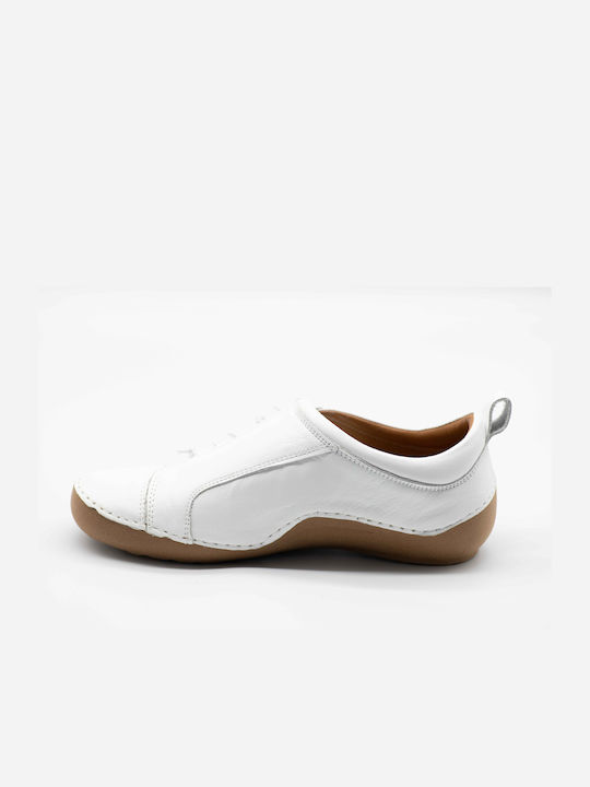 Women's Leather Moccasins White
