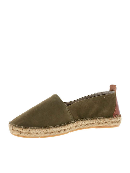 Stoff Herren Espadrilles in Grün Farbe