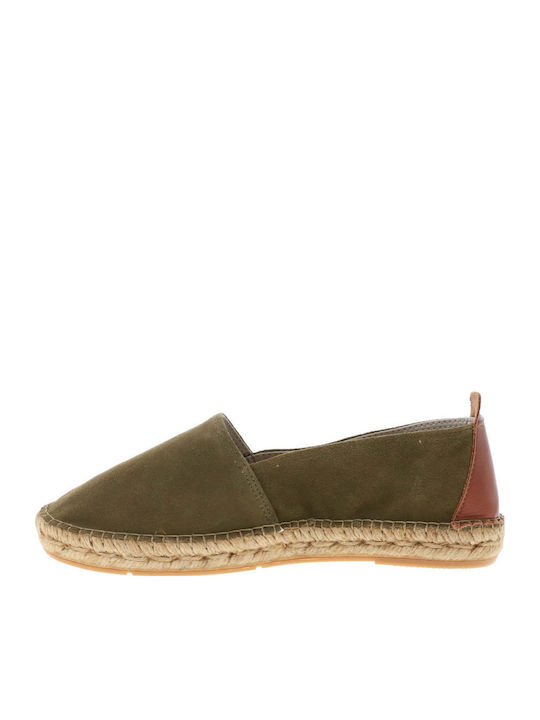 Stoff Herren Espadrilles in Grün Farbe