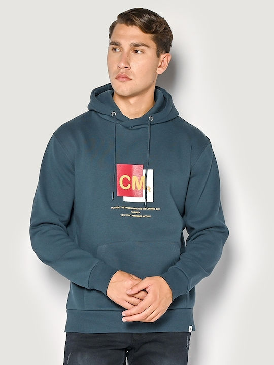 Camaro Men's Sweatshirt with Hood Blue