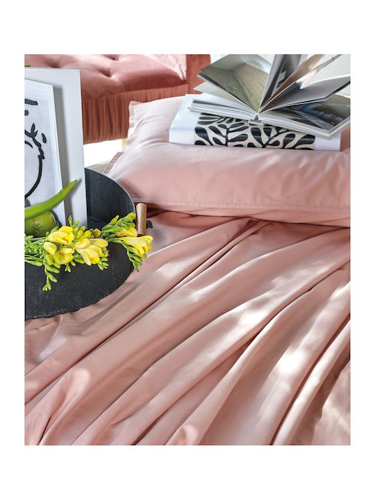 Kentia Sheet King Size 280x270cm. Pink