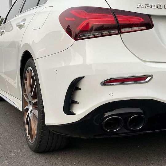 Seitliche Flügel Spoiler Für Mercedes-Benz A-Klasse W177 Hatchback Amg Line Glänzendes Schwarz 2 Stück
