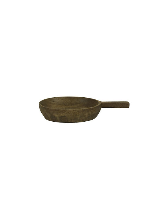 Nakaro Wood Serving Bowl Round Wooden Brown with Diameter 28cm