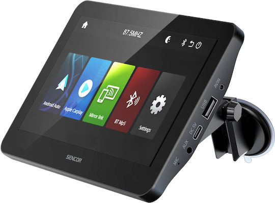 Sencor Οθόνη Αφής 7" Multimedia για Ταμπλό Αυτοκινήτου με Apple CarPlay / Android Auto / Bluetooth
