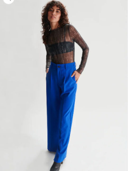 Women's Fabric Trousers Blue