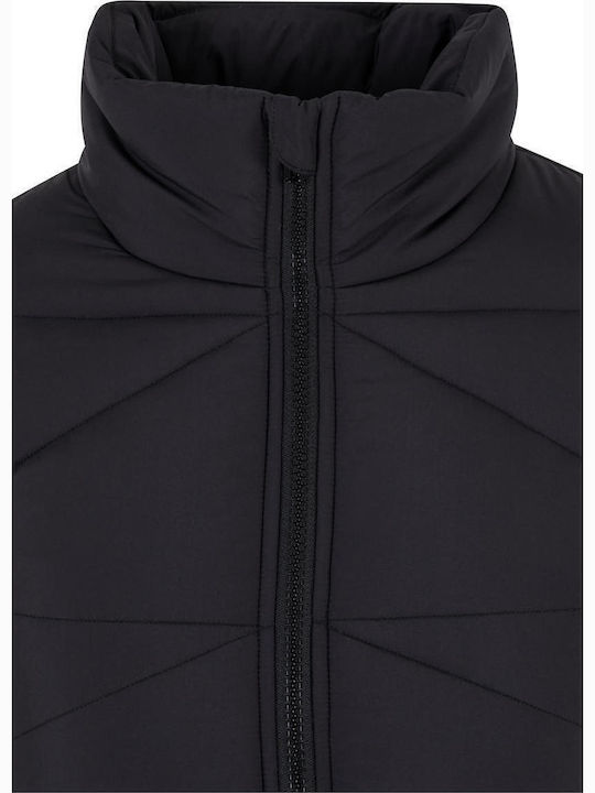 Women's Short Puffer Jacket for Winter Black