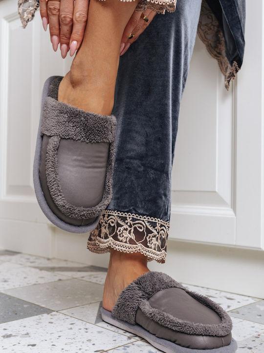 Ligglo Winter Women's Slippers in Gray color