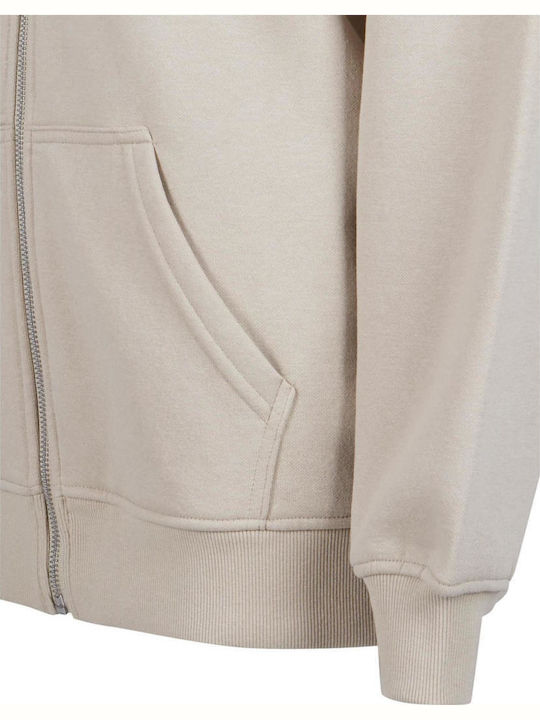 Long Women's Sweatshirt Jacket Beige