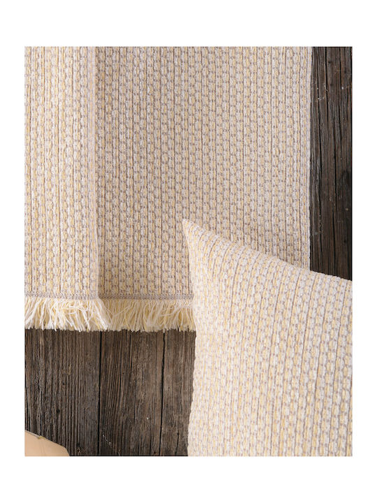 Rythmos Honey Dreisitzer-Sofa Wurf Chenille 180x280cm Ecru-Gelb