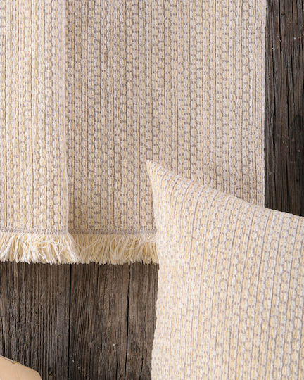 Rythmos Honey Three-Seater Sofa Throw 2 Sides Chenille 180x280cm Ecru-Yellow