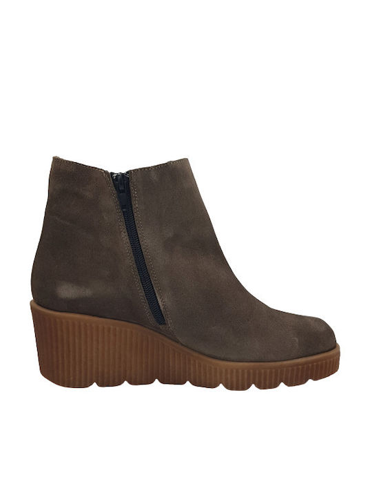 Yokono Leder Damen Knöchelstiefel Gray