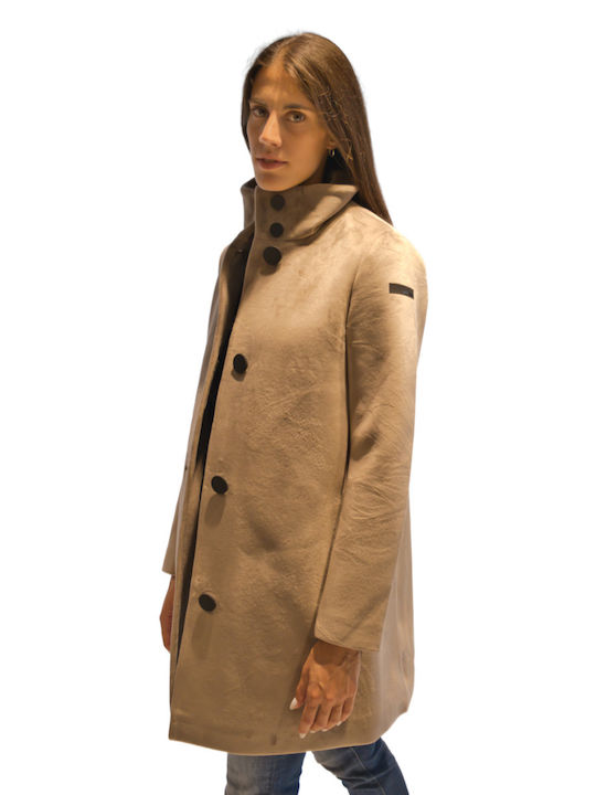 RRD Women's Midi Coat with Buttons Green