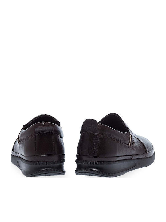 Δερμάτινα Ανδρικά Slip-On Καφέ