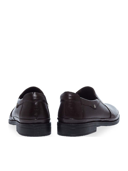 De piele Slip-on-uri pentru bărbați Maro