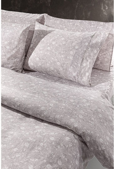 Guy Laroche Bettbezug-Set Flanell Übergröße mit 2 Kissenbezügen 225x245 Elodie Melanze