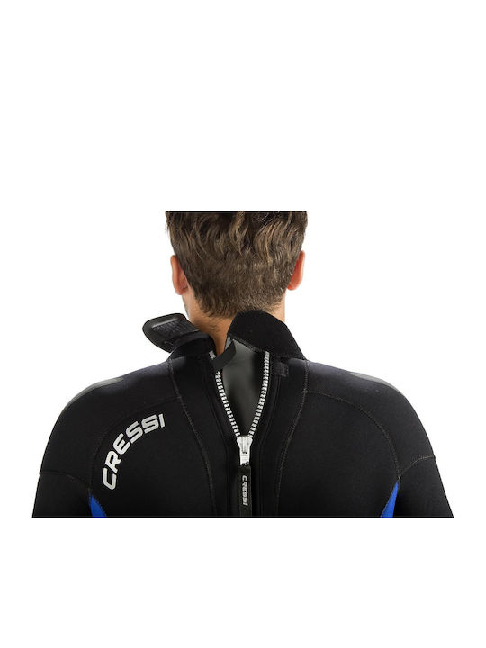CressiSub Castoro Wetsuit Jumpsuit Double-Lined with Zip Black 5mm