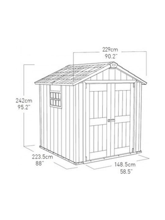 Πλαστική Αποθήκη Κήπου Oakland 757 Μ2.29xΠ2.235xΥ2.42m