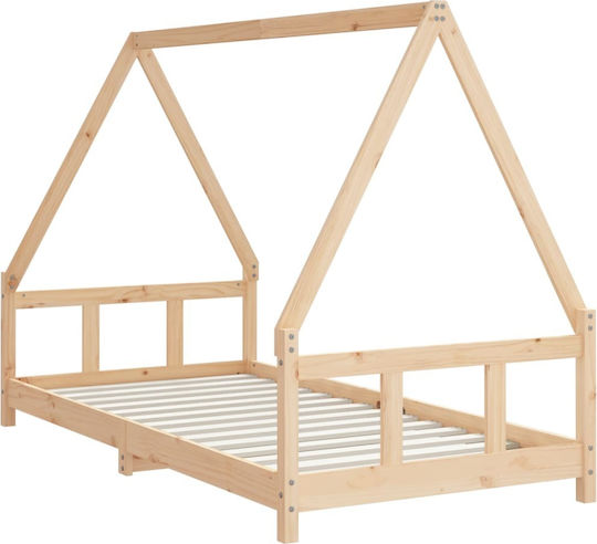 Παιδικό Κρεβάτι Μονό Μπεζ για Στρώμα 90x190cm