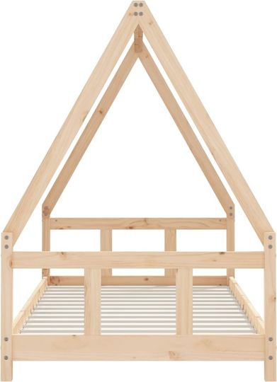 Παιδικό Κρεβάτι Μονό Μπεζ για Στρώμα 90x190cm