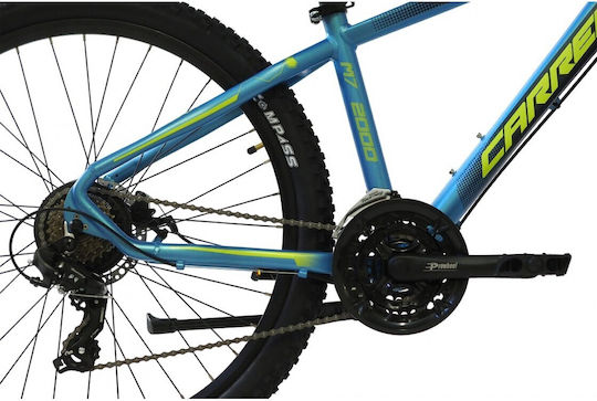 Carrera 2000 27.5" 2023 Blue Mountain Bike with Speeds and Hydraulic Disc Brakes
