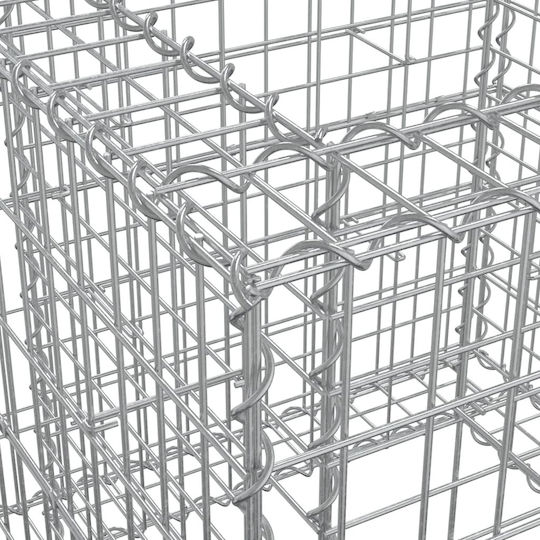 vidaXL Кутия Gabin за Ограда на Градина от Стомана 70x70x65бр 1бр Сребрист