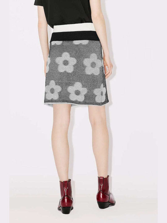 Kenzo High Waist Mini Skirt Polka Dot in Black color