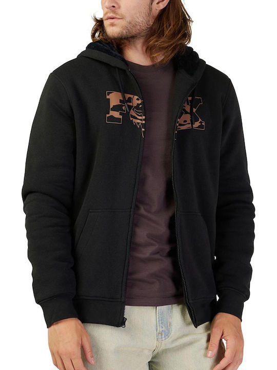 Cienega Sasquatch Ανδρική Ζακέτα Fleece με Κουκούλα Μαύρη