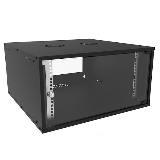 Canovate Επιτοίχια Καμπίνα Rack 6U 60x60cm Μαύρο WC1S-9-0666A