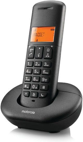 Motorola E221 Безжичен Телефон с Българско Меню Черен