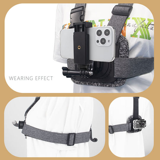 Techsuit Mount For Camera With Chest Prindere - (jx-002) - Gray 5949419000278 KF2313347 for GoPro