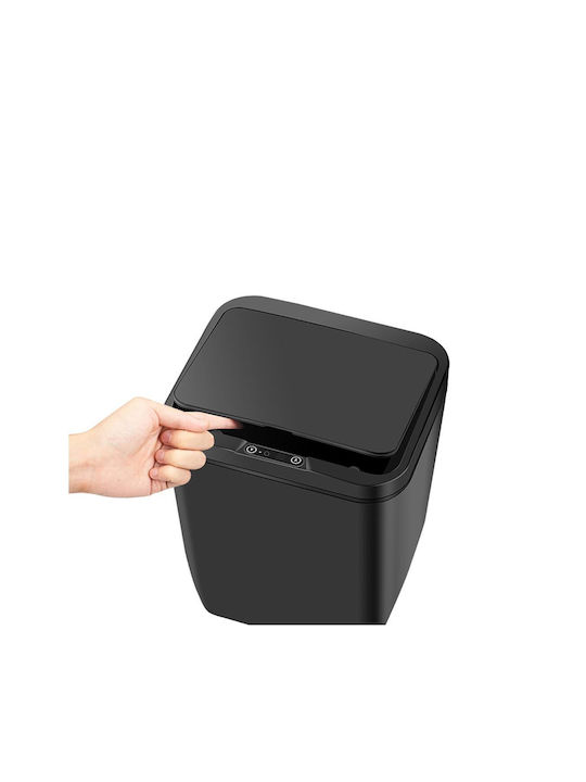 Mülleimer AT463 Recycling Kunststoff mit Sensor Schwarz 12l